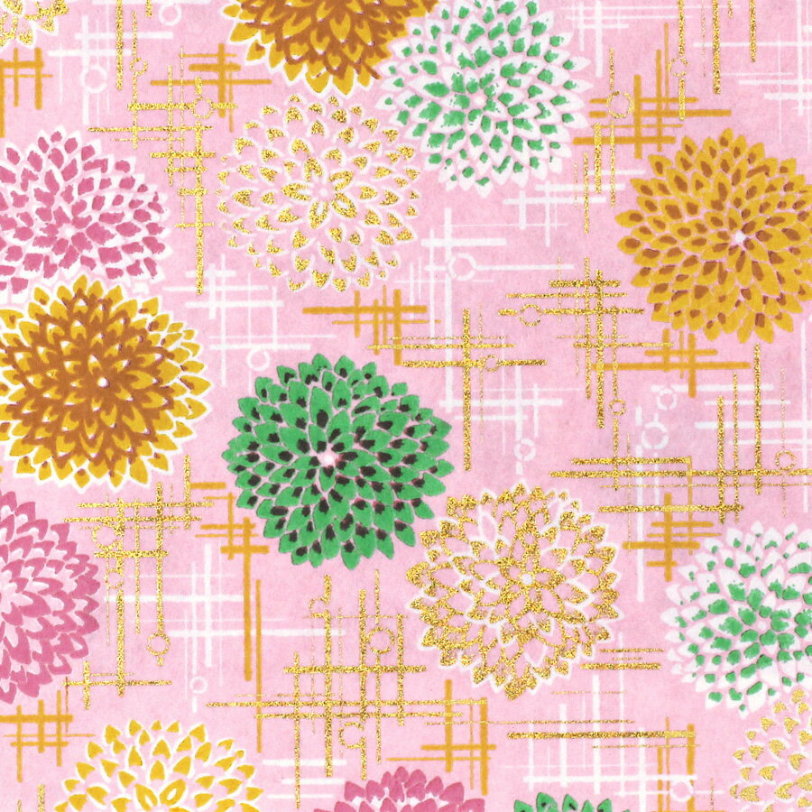 【限定クーポン有！最大28倍×お買い物マラソン SPU 要エントリー 10/4 20:00 〜 10/9 01:59】 手染 友禅紙 (菊半裁判) No.59-5