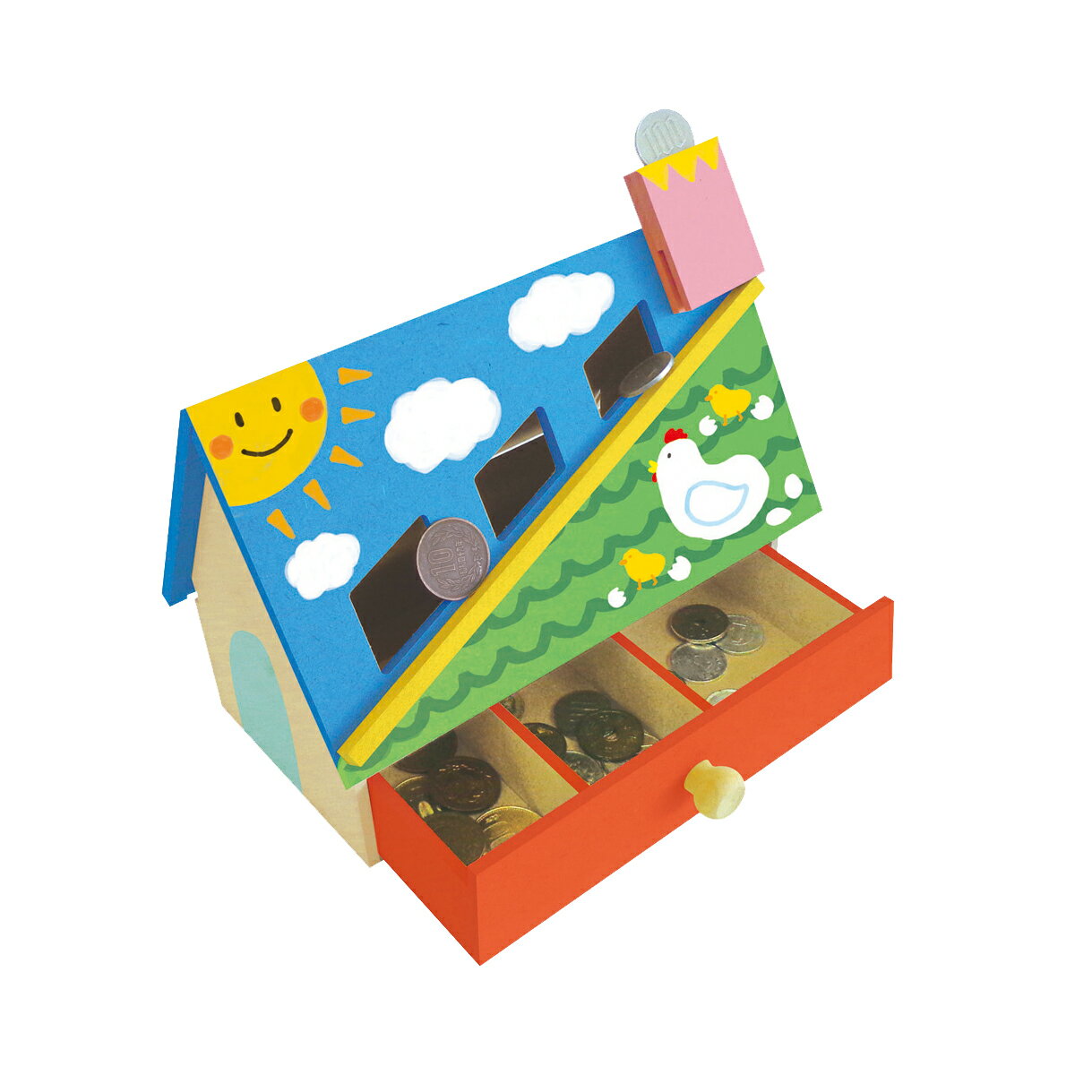 木工作 コロコロ仕分け貯金箱 工作キット 【2025年 夏の自由研究＆工作】のサムネイル