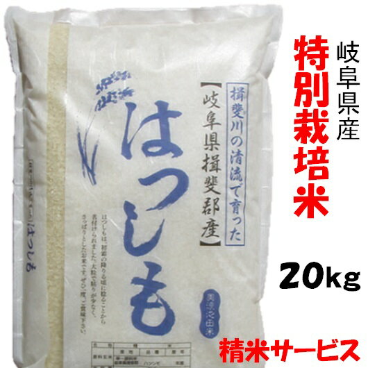 令和5年産【特別栽培米】岐阜県産ハツシモ 玄米20Kg 10Kg 2 精米サービス 白鳥ファーム 【送料無料】北海道/沖縄/離島は追加送料