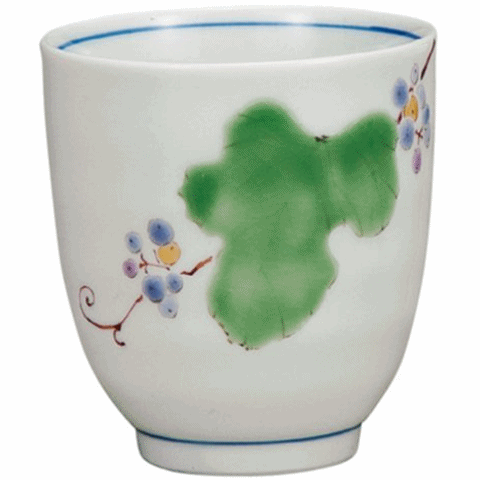 九谷焼 湯呑 ペア 夫婦 野ぶどう 日本製 湯呑み 湯のみ 湯飲み