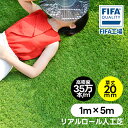 先着50名様★8%オフクーポン!人工芝 ロール 1m×5m 芝丈20mm ピン12本 4色立体感 透水穴つき リアル ふかふか 高品質 高密度 高耐久ノンホルム...