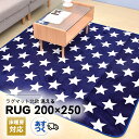 ラグマット 夏用 洗える 200X250cm 3畳 かわいい...