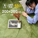 【在庫一掃★2000円お試し】ラグ 洗える ラグマット 200×200cm おしゃれ カーペット 角型 床暖房対応 超軽量 オールシーズン 北欧 シャギーラグ 無地 ウォッシャブル 絨毯 リビング 床暖房対応 ホットカーペット対応 寝室 マイクロファイバー