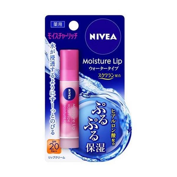【医薬部外品】《花王》 ニベア　モイスチャーリップ ウォータータイプ モイスチャーリッチ　3.5g 返品キャンセル不可