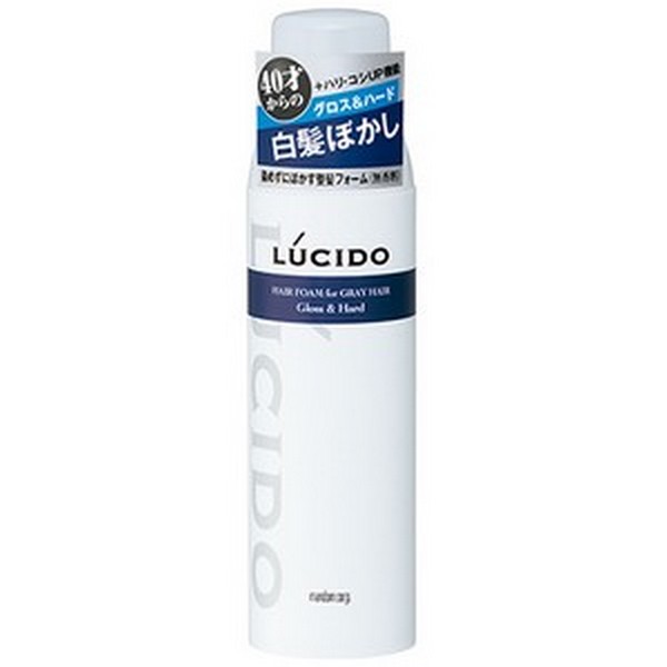 《マンダム》 LUCIDO ルシード 白髪用整髪フォーム グロス＆ハード 185g 無香料 (白髪ぼかし)