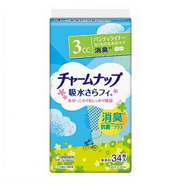 《ユニチャーム》チャームナップ吸水さらフィパンティライナー消臭タイプ(34枚入)