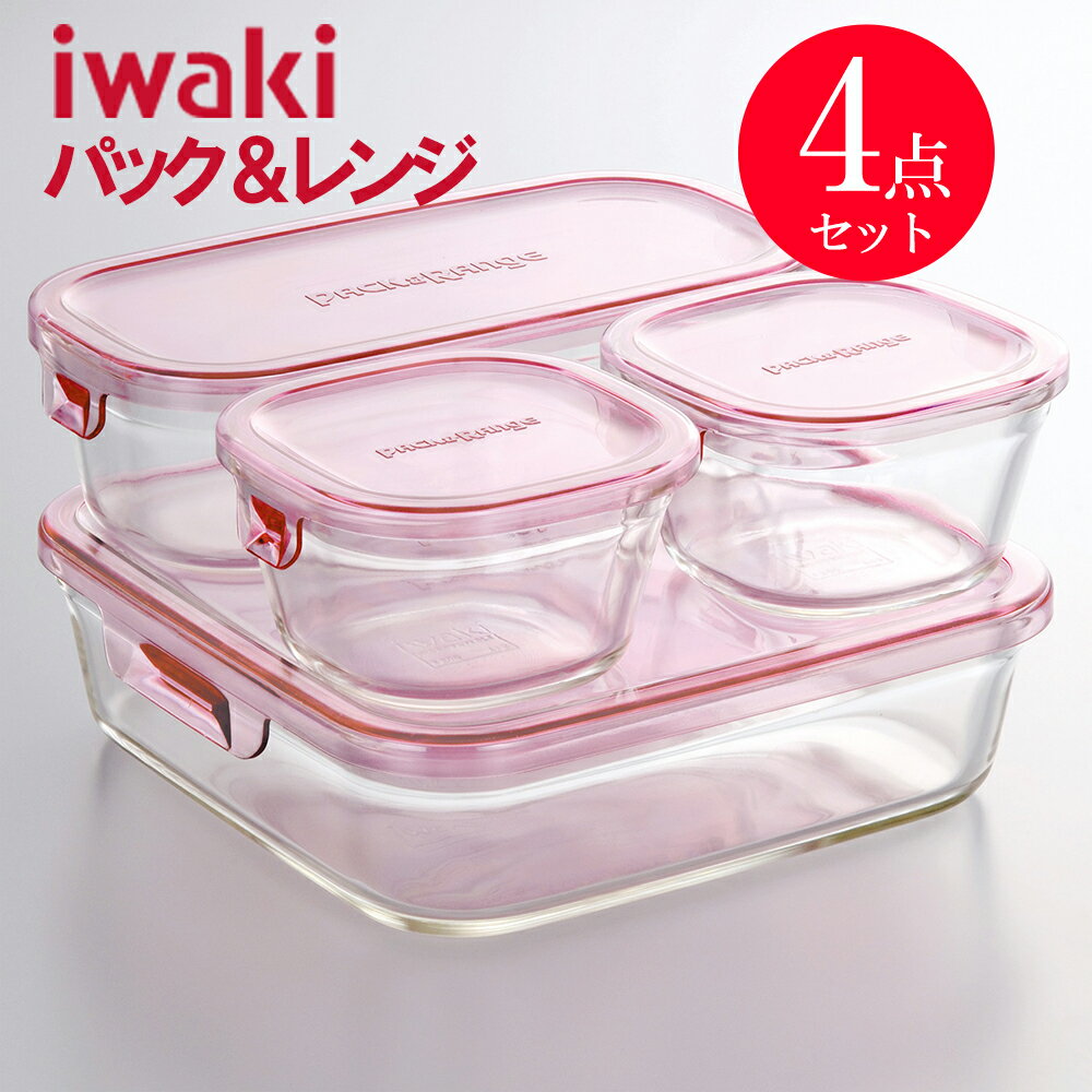 即日発送 iwaki 耐熱ガラス 保存容器 ミニ4点セット 