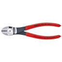 KNIPEX クニペックス 強力型斜ニッパー 硬線用 プラスチックコーティング 全長180mm 7401-180 KNIPEX クニペックス 強力型斜ニッパー ...