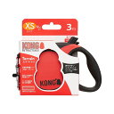 KONG(コング) ターレインレッド XS (ペット用品) 赤 反射素材を織り込んだフラットテープ、手にフィットする柔らかいグリップ KONG(コング) ターレ...