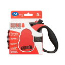 KONG(コング) ターレインレッド M (ペット用品) 赤 反射材を織り込んだフラットテープ、手にフィットする柔らかいグリップ 自然の中で輝く、ターレインレッ...