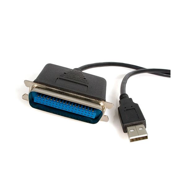 StarTech.com USB-パラレルプリンタアダプタ 1.8m ブラック ICUSB1284 1本 黒 USB接続でパラレルプリンタを使用可能にするアダプター、長さ1.8mのブラックカラー 古いプリンタも新しいPC パソコン で活用 黒