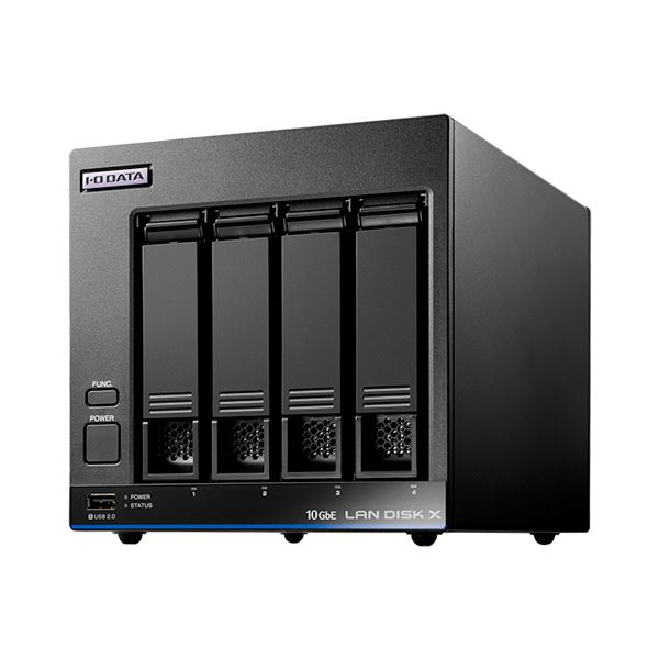 アイオーデータ10GbE&マルチギガビット Linux 法人4ドライブNAS(5年保証・データ復旧) 16TB HDL4-XA16B1台 高速な10ギガビットE...