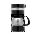 dretec ドリテック コーヒーメーカー リリカフェ ブラック CM-101BK 黒 コーヒータイムを手軽に楽しむための初心者向けコーヒーメーカー ブラックカ...