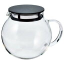 HARIO ジャンピングリーフポット 600ml JPL-60-B 飛び跳ねる葉っぱの魔法のポット マイクロ波対応の丸型 (円形 ラウンド) ティーポット600...