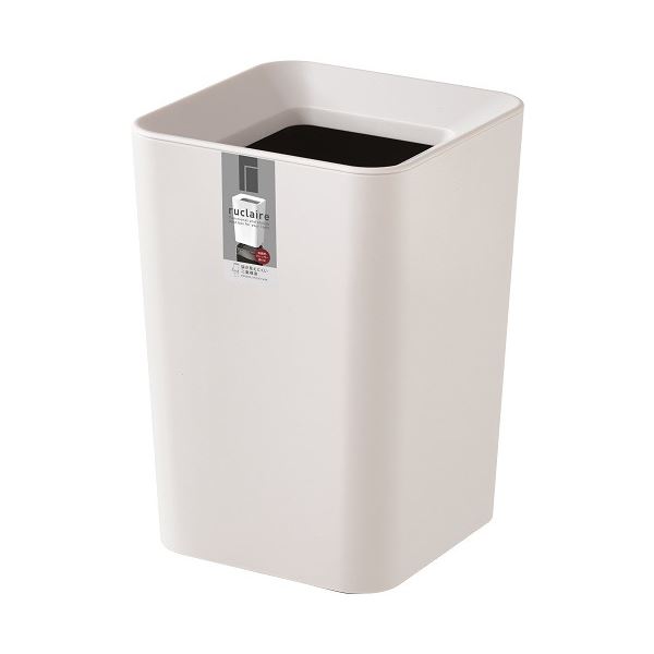 【5個セット】 アスベル ルクレール CV ミニ角型 2.0L ホワイト 白 美しさと機能性を兼ね備えたスタイリッシュなインテリアゴミ箱 シンプルなデザインで部屋に溶け込み、フタのない使い勝手の良さが魅力 容量2.0Lのミニ角型で、お部屋の隅やデスク上にもぴったり 清潔感あ
