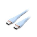 【3本セット】 VENTION 100W PD USB 2.0 C-Type to C-Type 急速充電ケーブル シリコンタイプ 1m ライトブルー TA-8...