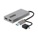 StarTech.com ディスプレイアダプター USB-C&USB-A接続 デュアルディスプレイ 11cm グレー107B-USB-HDMI 1個 USB-C...