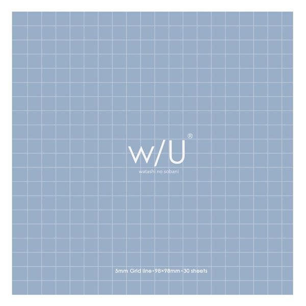 (まとめ) w/U ノート付箋 スクエア パウダーブルー WU-FSTN-S-B 【×10セット】 青 革新的なスクエア形状のノート付箋 使いやすく、パウダーブ...