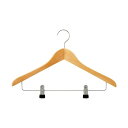 (まとめ) ニーズ 木製ハンガー エコクリップナチュラル H-1004 1箱(4本) 【×5セット】 自然の温もりを感じる木製ハンガー 環境に優しいエコロジーな...