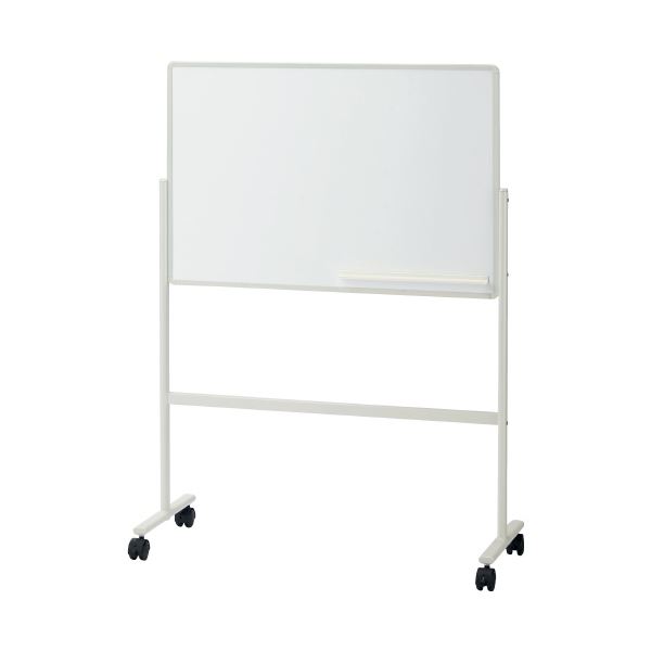 プラス 両面ミーティング 会議 ホワイトボード VS2-23DSJ お客様組立品 白 両面使えるミーティング 用ホワイトボード、組み立て式のVS2-23DSJ 会議やプレゼンに最適な便利アイテム 白