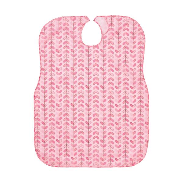 カワモトウィズエール 食事用エプロン レギュラータイプ リーフピンク 1セット(5枚) 食事を楽しくするエプロン 華やかなピンクのリーフ柄が魅力の5枚セット 食...
