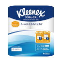 (まとめ) 日本製 国産 紙クレシアクリネックス 長持ち シングル 82.5m 1パック(8ロール) 【×2セット】 長時間使えるシングルロールティッシュペーパ...
