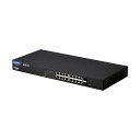 レイヤー2 Giga対応 PoE Webスマートスイッチ RJ-45×16ポート SFP×2ポート ファンレスEHB-SG2C16-PL 1台 高速通信に対応し...