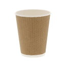 紙コップ エコ断熱カップ12オンス(360ml) クラフト 1セット(1000個:50個×20パック) 断熱効果抜群 二重構造で保温力アップ クラフト紙製エコカ...