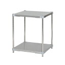 ステンレスシェルフ 整理 収納 棚 キャビネット 60×60cm 2段・H70cm 組立式 ステンレス製の60×60cmサイズの2段式シェルフ 棚 キャビネット...