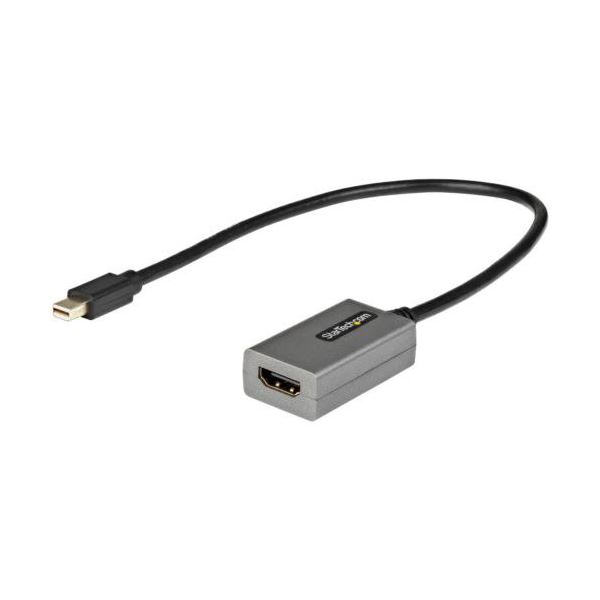 StarTech.com Mini DisplayPort-HDMI ディスプレイ変換アダプタ 1080p対応/30cm一体型ケーブル 配線 MDP2HDEC 1個 ミニディスプレイポートからHDMIへの変換を簡単に 高解像度1080pに対応した30cmの一体型ケーブルで、映像も音声も楽しめる Mini DisplayPort-HDMI ディスプ