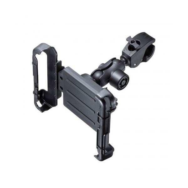 産業用タブレットホルダー 直径40mm以下の円柱にクランプ取り付け VEH-TBHLD2 円柱形状の物に取り付け可能な産業用タブレットホルダー 直径40mm以下の円柱に簡単にクランプ取り付けでき、使いやすさと安定性を兼ね備えたデザイン タブレットをしっかり固定して作業効率をア