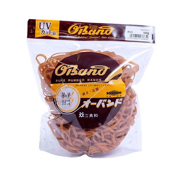 (まとめ) 共和 オーバンド#515 内径127mm 500g入 透明袋 GRA-N-011 1袋 【×3セット】 透明で丈夫な素材を使用した、内径127mmの...