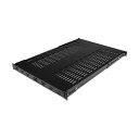 StarTech.com 1U 放熱用スリット付き伸縮式サーバーラック棚板 ブラック ADJSHELFHDV 1枚 黒 サーバーラックに最適な伸縮式棚板 放熱用...
