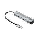 USB Type-Cマルチ変換アダプタ(HDMI+LAN付) USB-3TCHLP7S USB Type-CポートをHDMIとLANポートに変換するマルチ機能ア...