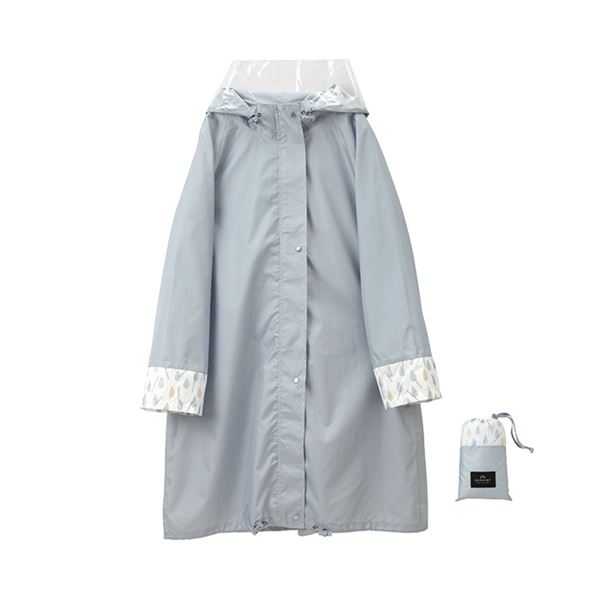 自転車 レインウェア 〔 OTONA ブルードロップ 〕 フリーサイズ 整理 収納 ポーチ付き 雨具 カッパ 青 雨の日もおしゃれに 注目を集める自転車用レイン...