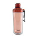 ピーコック クリアボトル(ダブルウォール)キャップタイプ480ml ブリック 8.8×7.9×22.4cm C6129827 ピーコック クリアボトル(ダブルウ...
