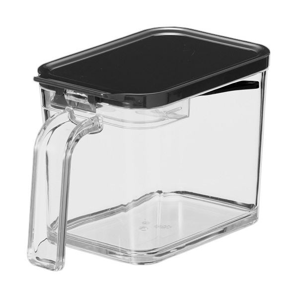 【3個セット】 アスベル フォルマ MRポット（700ml） ブラック A1108 黒 キッチンで使える調味料入れセ..