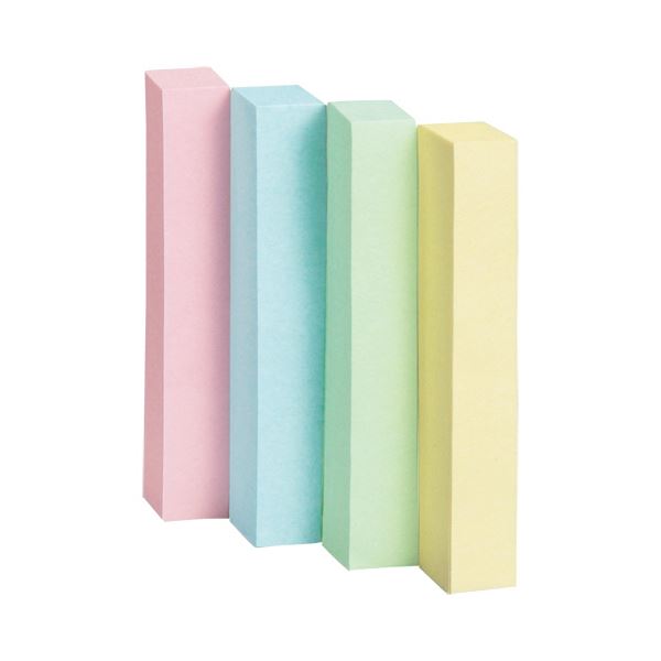 (まとめ) TANOSEEふせん 50×7.5mm 4色混色 1パック(24冊) 【×3セット】 カラフルな小さなメモがたっぷり 4色混色の50×7.5mmふせ...