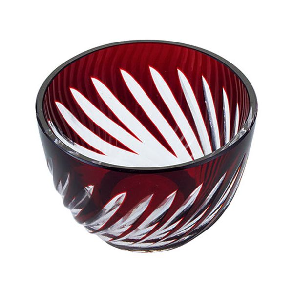 ヤマコー 用美 業務用 切子小付(赤) yamaco25694 \鮮やかな赤色が美しい、切子模様が施された業務用の小さなお皿 使い勝手抜群で、上品な雰囲気を演出する一品です \