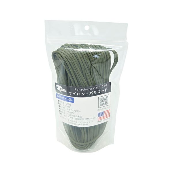 リッチボンド TIGER(タイガー) S-201 パラコード OD 30Mx4mm TIGER05054 強靭なパラコードで作られた30..