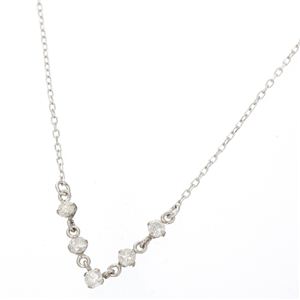 Amelie Monchouchou ディアプリュイ K18ダイヤモンドペンダント/ネックレス ホワイトゴールド 白 輝き溢れる0.2ct以上の5石ダイヤモンドネックレス 愛らしさと華やかさを兼ね備えたAmelie MonchouchouのディアプリュイK18ダイヤモンドペンダント/ネックレス ホワイトゴール(4)