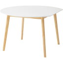 単品 ダイニングテーブル ダイニング用テーブル 食卓テーブル 机 約幅120cm ホワイト 天然木 木製 パイン 変形 ラウンドテーブル お客様組立品 チェア ...