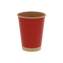 シモジマHEIKO ペーパーカップ アイス・ホット兼用 12オンス(440ml) 未晒レッド 口径90mm #0045359391セット(1000個:50個×2...