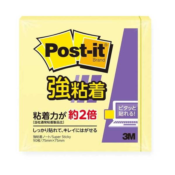 【まとめ】 スリーエム ジャパン Post-it強粘着 654SS-RPYイエロー 【×10セット】 黄 強力な粘着力を持つイエロー色のポストイット、10セット...