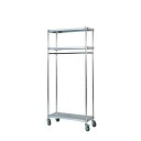 ガルバシェルフ 整理 収納 棚 キャビネット ハンガー35×90cm 3段・H180cm 組立式 頑丈なガルバン鋼製シェルフハンガー、35×90cmの広々スペー...