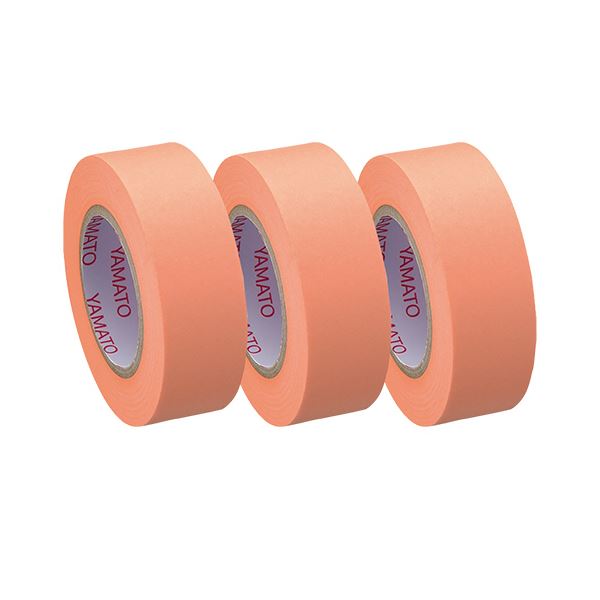 (まとめ)ヤマト メモック ロールテープ 蛍光紙つめかえ用 15mm幅 オレンジ RK-15H-OR 1パック(3巻)【×5セット】 蛍光オレンジのメモックロー...