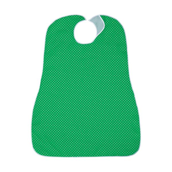 （まとめ） カネモ商事LOr食事用エプロン ホワイトドットオングリーン 1枚 【×2セット】 白 緑 食事を楽しく演出するエプロン 白地に緑のドット柄が可愛い1枚×2セット LOr食事用エプロン、登場 白 緑