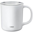 HARIO セラミックコーティング 真空二重保温マグ 350ml CMG-350-W ホワイト 白 保温・保冷効果抜群の350mlセラミックコーティングマグカッ...