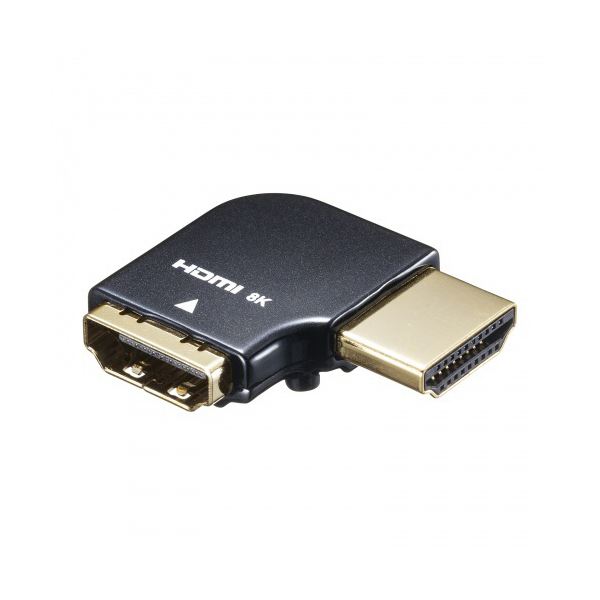 HDMIアダプタ L型(右) AD-HD28LYR 1個 右側に曲がるHDMI接続を可能にするL型アダプター1個 コンパクトで使いやすく、高画質な映像をお楽しみ...