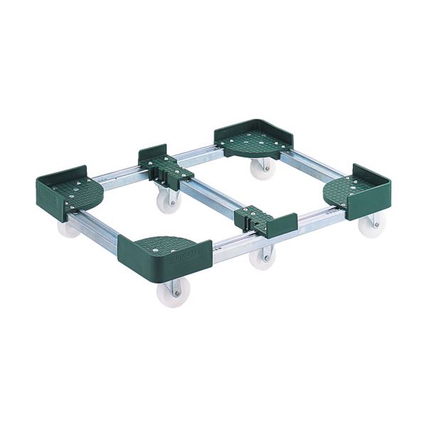 TRUSCO伸縮式コンテナ台車 内寸500-600×900-1000金属 スチール 製 FCD6-5090 1台 組立式 伸縮可能なサイズで使いやすい 金属 スチール 製コンテナ台車、組立簡単 500-600×900-1000の内寸で便利なFCD6-5090 1台